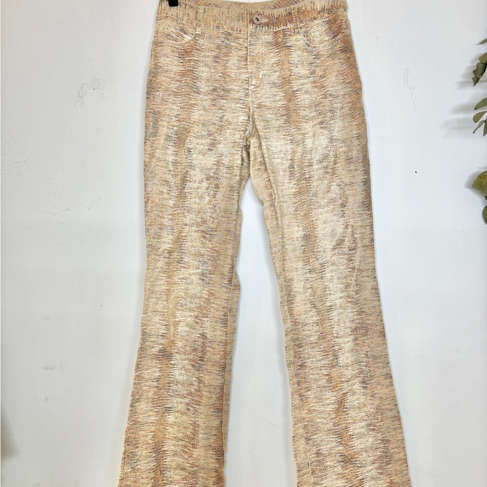 Express Textured Brown and Cream Pants size 1/2 made in Italy
